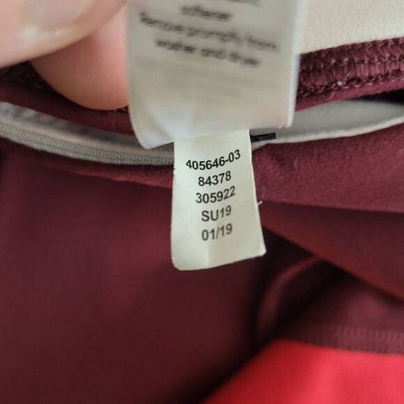 Athleta Womens Elation Asym 7/8 Leggings Size Small Maroon Powervita Athletic - Picture 8 of 10
